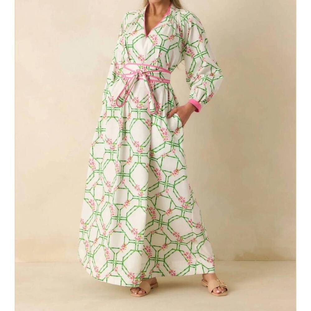 NEW PROSPERINA corinne maxi dress in social ladder